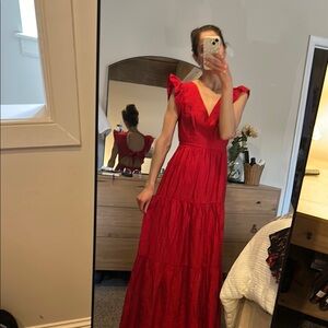 NWT sz xs Red Maxi Dress